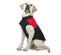 Autumn and Winter Dog Clothes Thick Dog Clothes Windproof Pet Jackets Pet Supplies Back Pull Loops Pink 5XL (Red XX)