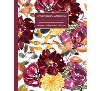Autumn Bloom Composition Notebook: Vintage Floral Journal with Burgundy and Gold Accents (Violet Meadow)