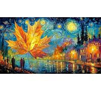 Autumn-Book-Fantasy-Scene 1000 Piezas Puzzle Reciclado Decoración Mural Hermosa Juego Educativo para Adultos Desafiante 38x26/1000pcs