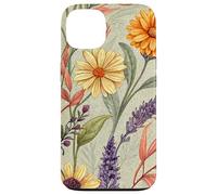 Autumn Botanical Garden in Bloom with Lavender and Daisies Carcasa para iPhone 13