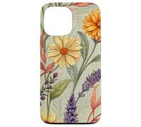 Autumn Botanical Garden in Bloom with Lavender and Daisies Carcasa para iPhone 13 Pro MAX