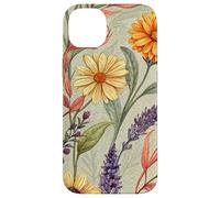 Autumn Botanical Garden in Bloom with Lavender and Daisies Carcasa para iPhone 14 Plus