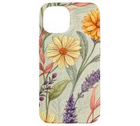 Autumn Botanical Garden in Bloom with Lavender and Daisies Carcasa para iPhone 15