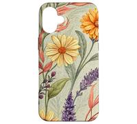 Autumn Botanical Garden in Bloom with Lavender and Daisies Carcasa para iPhone 16 Plus
