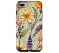 Autumn Botanical Garden in Bloom with Lavender and Daisies Carcasa para iPhone 7 Plus/8 Plus