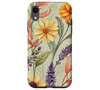 Autumn Botanical Garden in Bloom with Lavender and Daisies Carcasa para iPhone XR