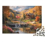 Autumn Cabin Retreat Puzzle 1000p para Jóvenes +14 Puzzle Complicado Sin Polvo Mejor Valorados Relax En Casa Cartón Resistente 70x50cm/1000pcs