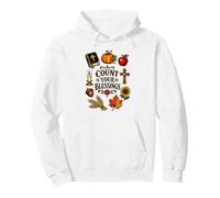 Autumn Christian Count Your Blessings Cosecha de Calabaza Sudadera con Capucha