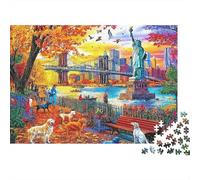 Autumn Cityscape Puzzles 1000 Piezas Papel Reciclado Skyscraper Puzzle para Niños Regalo Divertido Y Actividad for Home Excelente Regalo for Child‘s Birthday 52x38cm/1000pcs