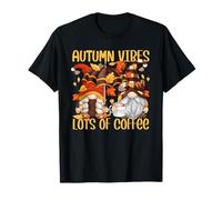 Autumn Coffee Gnomes For Women For Fall and Coffee Lover Camiseta