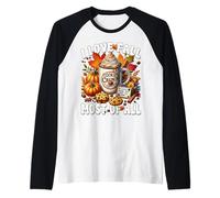 Autumn Coffee Mug Graphic For Women I Love Fall Most of All Camiseta Manga Raglan
