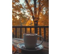 Autumn Coffee Notebook: Lined journal and notebook 6x9 for women and men, hardcover 200 pages, perfect gift,Cozy Moods and Falling Leaves