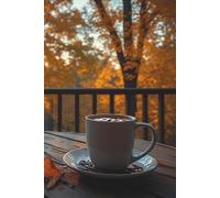 Autumn Coffee Notebook: Lined journal and notebook 6x9 for women and men,softcover 200 pages, perfect gift,Cozy Moods and Falling Leaves