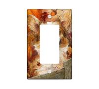 Autumn Corgi - Placas de cubierta para interruptor de luz, diseño de perro naranja cálido para decoración del hogar, placas de pared termoplásticas, tamaño estándar, balancín individual