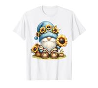 Autumn Fall Gnome In Knitted Sweater For Sunflower Grandma Camiseta