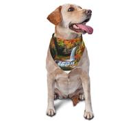 Autumn Falls Stone Lake Yellow Leaves Printed Graphic Pet Triangle Scarf for Dogs & Cats - Bandana ajustable para mascotas y sesiones de fotos