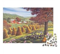 Autumn Farm Landscape Colourful Autumn Countryside 1000 Pieces Puzzle for Adults Unique Classic Educational Games 70x50cm/1000pcs