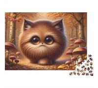 Autumn Forest Cat Rompecabezas Imposible,desafío para Adultos Entretenimiento Creativo 1000 Piezas Obra De Arte De Juego De para Adultos, Regalos A Partir De 14 Años 38x26cm/1000pcs
