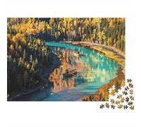 Autumn Forest Puzzle 1000 Piezas Material Reciclable Nature Scenic Adult Jigsaws Accesorios para Tiempo de Juego Familiar Interesante Family Juego para Casa 52x38cm/1000pcs