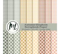 Autumn Gingham Scrapbook Paper Pad: Fall Plaids Scrapbook Paper, Earthy Decorative Craft Paper for Card Making, Scrapbooking, Junk Journaling, Decorations, Arts and Crafts for Kids, 8.5 x 8.5 inch