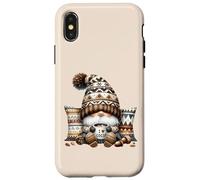 Autumn GNOME For Cold Sweater Weather with Hot Cocoa Mug Carcasa para iPhone X/XS