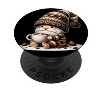 Autumn GNOME For Fall Women Men and Kids Who Loves Hot Cocoa PopSockets PopGrip Adhesivo