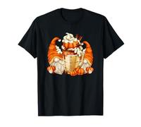 Autumn GNOME with Fall Coffee For Women Pumpkin Spice Latte Camiseta