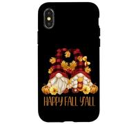 Autumn Gnomes Couple with Pumpkins For Women Happy Fall Yall Carcasa para iPhone X/XS