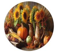Autumn Harvest Festival Girasol Calabaza Corn Vegetable Painting 1000pcs (67.5x67.5cm) Rompecabezas para Adultos - Juguete De Bricolaje