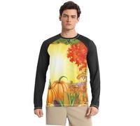 Autumn Harvest Pumpkins - Camiseta de natación para hombre, protección UV, UPF 50+, de manga larga, secado rápido, Calabazas de cosecha de otoño, X-Large