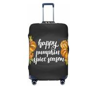 Autumn Harvest Pumpkins - Fundas de equipaje de viaje - Fundas elásticas para maletas protectoras para equipaje de 18 a 32 pulgadas, Negro -, Mediano