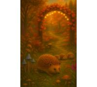 Autumn Hedgehog Family Dot Grid Notebook: Dotted Journal for Notes, Sketches and Ideas for Writing and Drawing