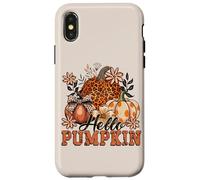 Autumn Hello Pumpkin Design. Woman Fall Carcasa para iPhone X/XS