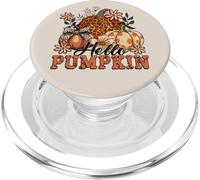 Autumn Hello Pumpkin Design. Woman Fall PopSockets PopGrip para MagSafe