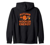 Autumn Hooker Energy Cozy Fall Crochet Vibes, Divertida creadora Sudadera con Capucha