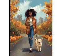 Autumn in the Park: Lined Notebook: Golden Walks: A Fall Journal