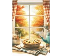 Autumn Kitchen Notebook: College Ruled Journal with Blackberry Pie & Cozy Fall Window Scene Cover | 6 x 9 Matte Paperback Notebook for Writing, Notes & Journaling