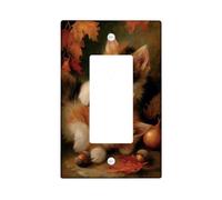 Autumn Kittens - Placas de cubierta para interruptor de luz/cubiertas de tomacorriente, lindos gatos naranjas para decoración del hogar, placas de pared termoplásticas estéticas de otoño, balancín