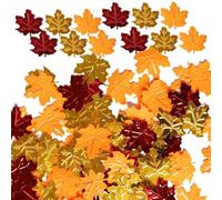 Autumn Leaves Confetti - 15g Maple Leaf Shape Fall Party Table Scatter Glitter Decor | Thanksgiving Celebration Supplies For Party Sets Wedding Event Home Decoration