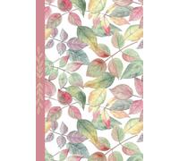 Autumn Leaves Journal Notebook Hardcover: 120 Lined pages with decorative leaf outline end pages, 6 x 9, for home, school, office supplies, self care, diary