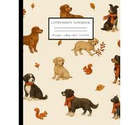 Autumn Paws Composition Notebook: Cozy Dogs and Squirrels Journal (Violet Meadow)