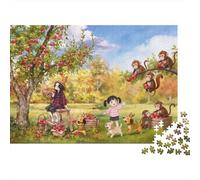 Autumn Picnic 1000 Piezas Recyclable Personas Mayores Puzzle Autumn Picnic 1000 Piezas Alivia la Demencia Senil Family Gaming Time Props Great Gift