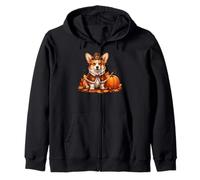 Autumn Pumpkin Fall Season Cute Corgi Thanksgiving Dog Sudadera con Capucha