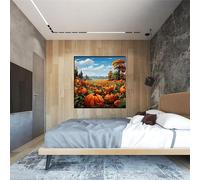 Autumn Pumpkin Patch Jigsaw Puzzle 150 Pieces 65x65cm/26x26inch, Difficult Jigsaw Puzzles for Adults 150, Beautiful Art Work, Great Festive Puzzle Gift for Men/Women
