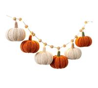 Autumn Pumpkin String Lights Knitted Farmhouse Fireplace Garland