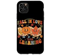 Autumn Pumpkin Teacher Retro Fall In Love with Learning Carcasa para iPhone 11 Pro MAX