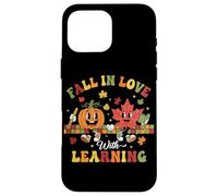 Autumn Pumpkin Teacher Retro Fall in Love with Learning Carcasa para iPhone 16 Pro MAX