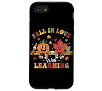 Autumn Pumpkin Teacher Retro Fall in Love with Learning Carcasa para iPhone SE (2020) / 7/8