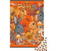 Autumn Rabbit Garden Rompecabezas Imposible,desafío for Adults Juego Educativo 1000 Piezas Obra De Arte De Juego De para Adultos Y Niños Mayores De 12 Años 52x38cm/1000pcs