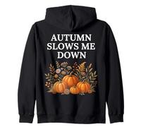 Autumn Slows Me Down Pumpkin Fall Cottagecore Cosecha acogedora Sudadera con Capucha
